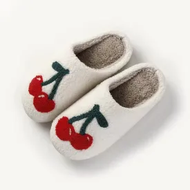 Cherry Print Slippers