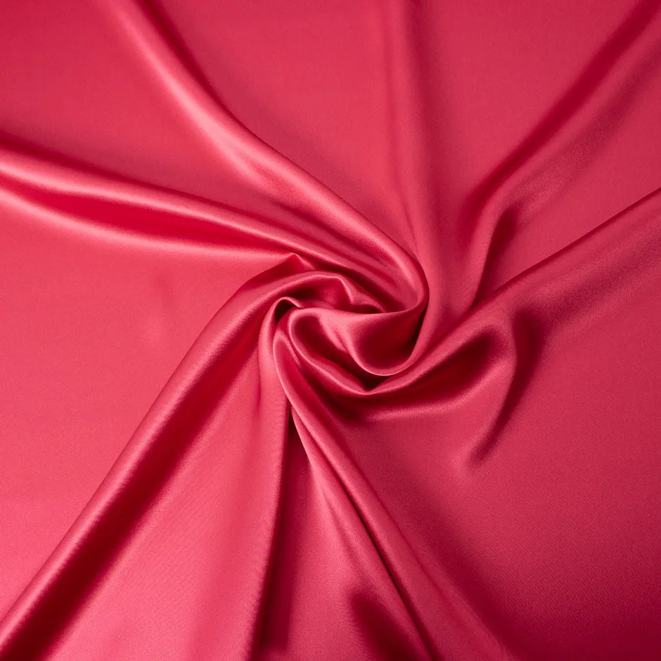 Cherry Red Pure Silk Satin