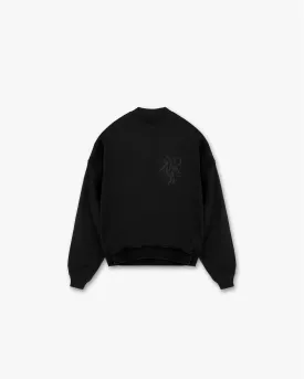 Cherub Initial Sweater - Jet Black