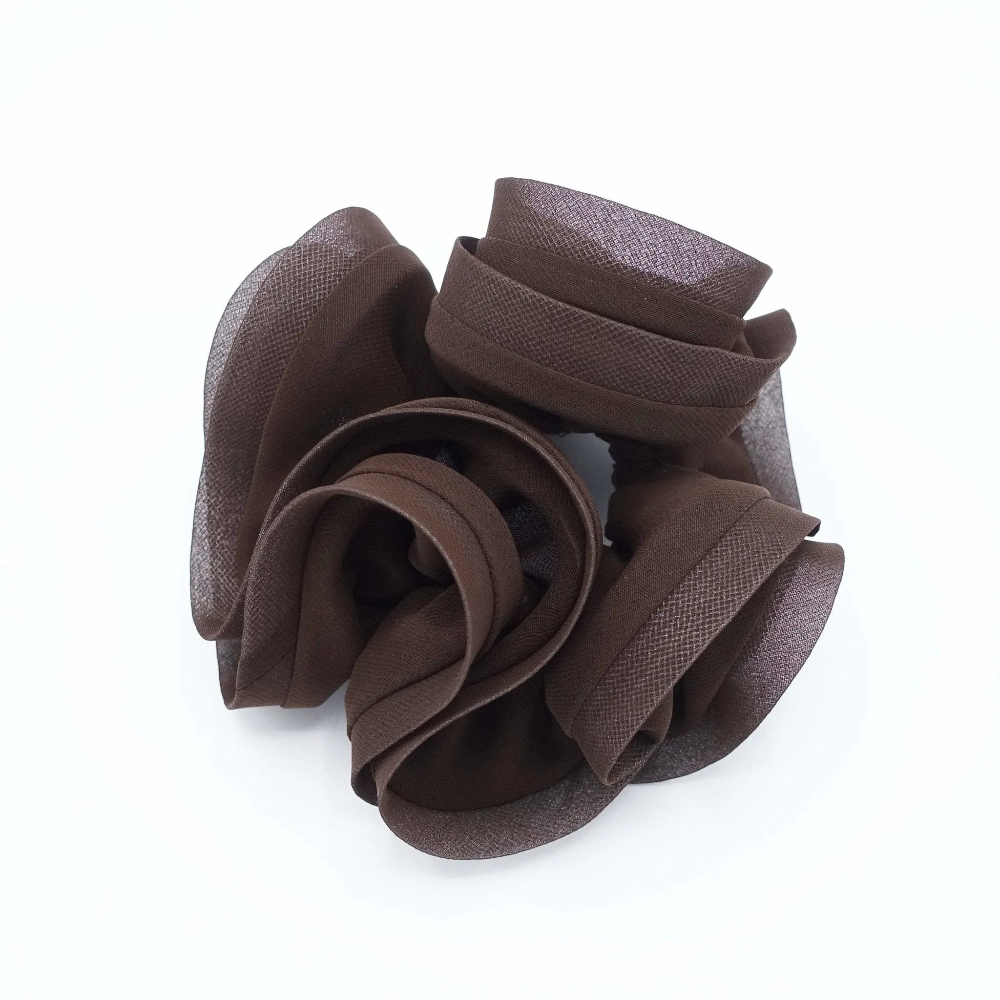 chiffon double edge scrunchies solid color hair tie women hair accessories