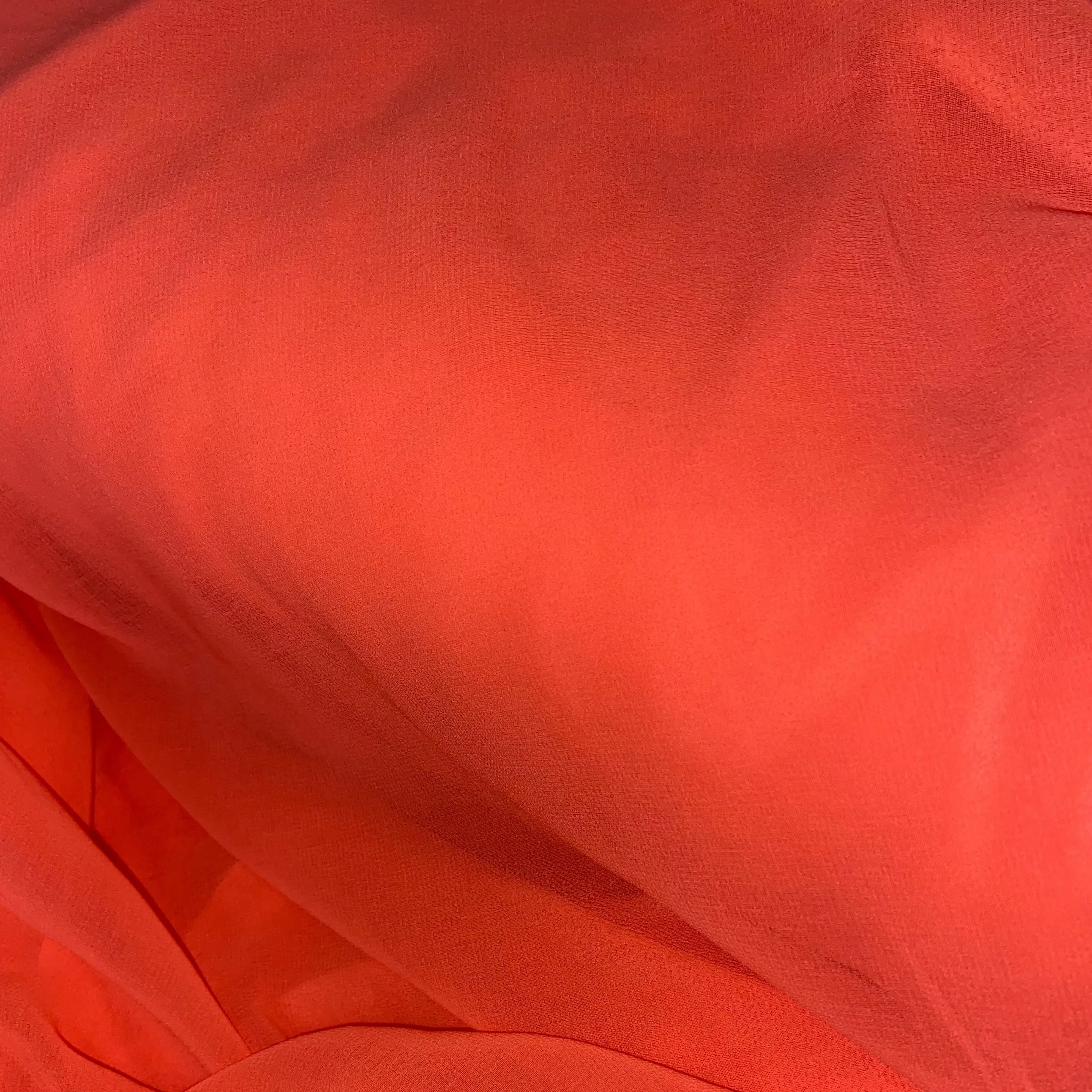 Chiffon - Peach/Orange ( flo ) - Pop Up Shop - £2.50 Per Metre - Sold By The Metre