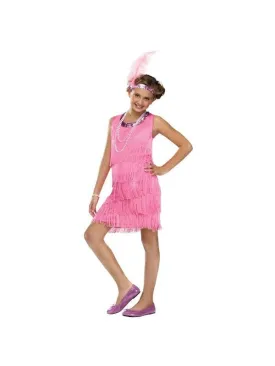 Child Pink Flapper Costume