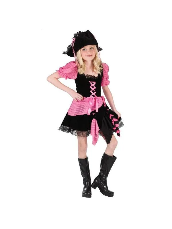 Child Pink Punk Pirate Costume