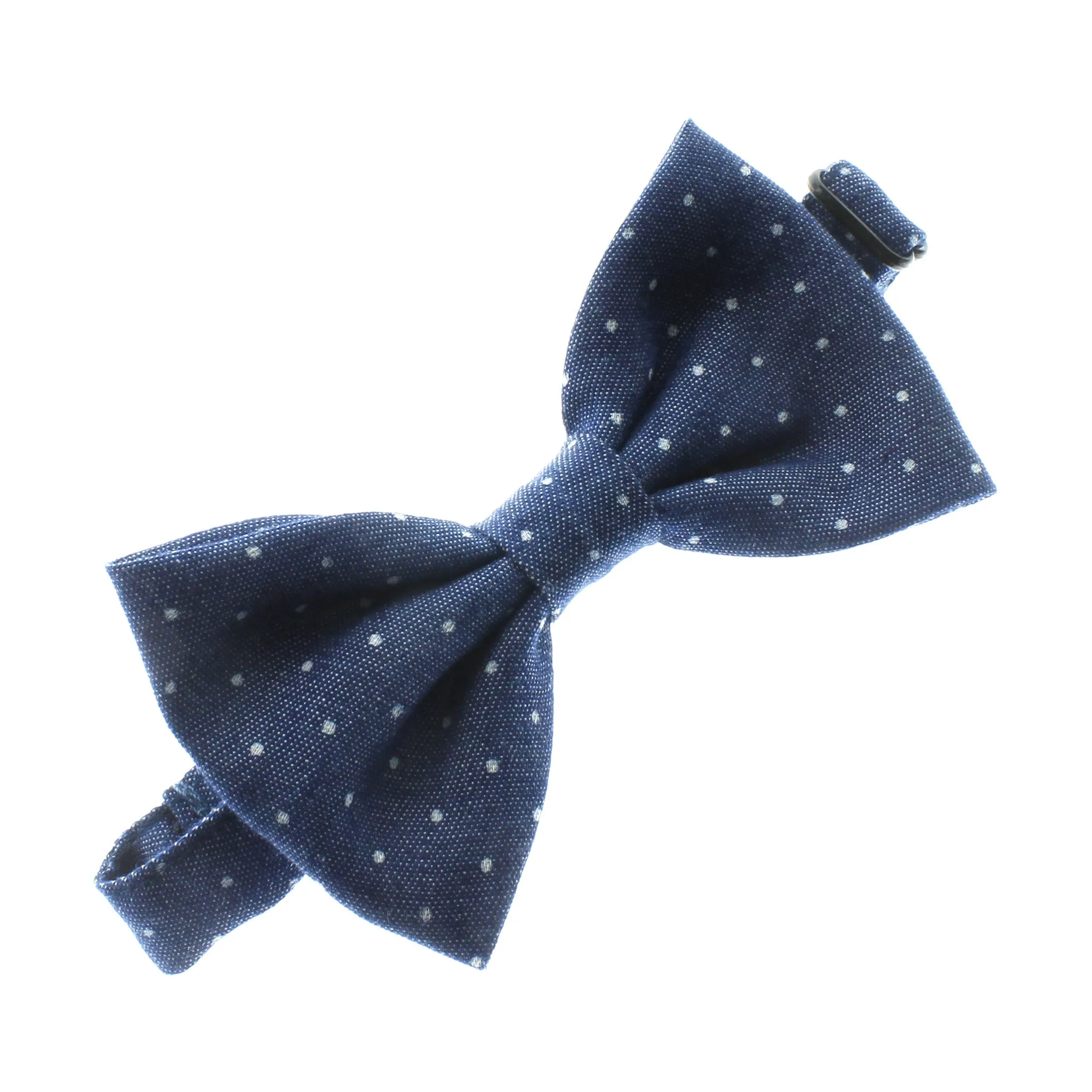 Child Printed Denim Adjustable Pre-Tied Bow Tie