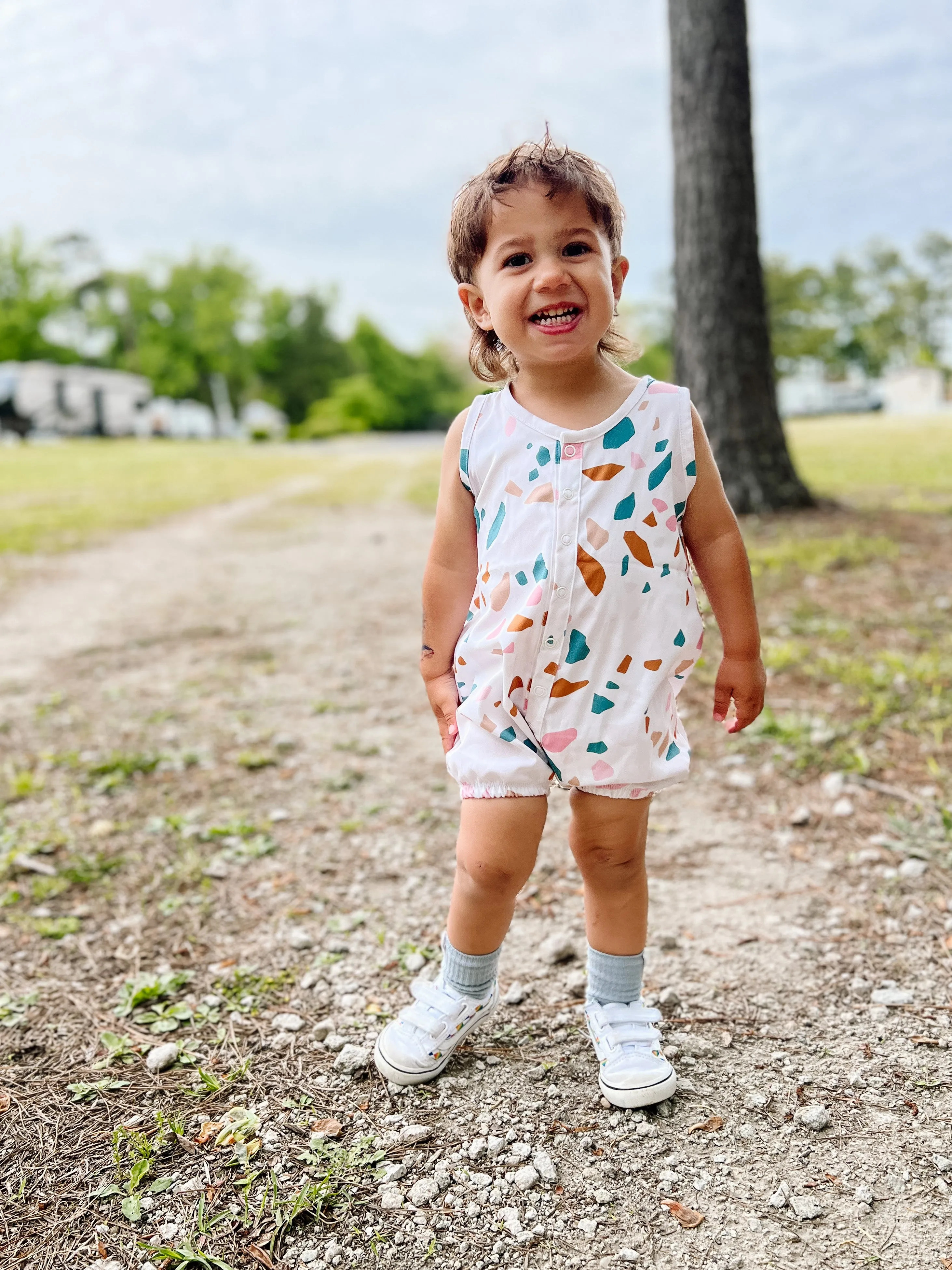 Child Sunlit Top and Shorts Set and Romper Digital Sewing Pattern Sizes NB-8Y