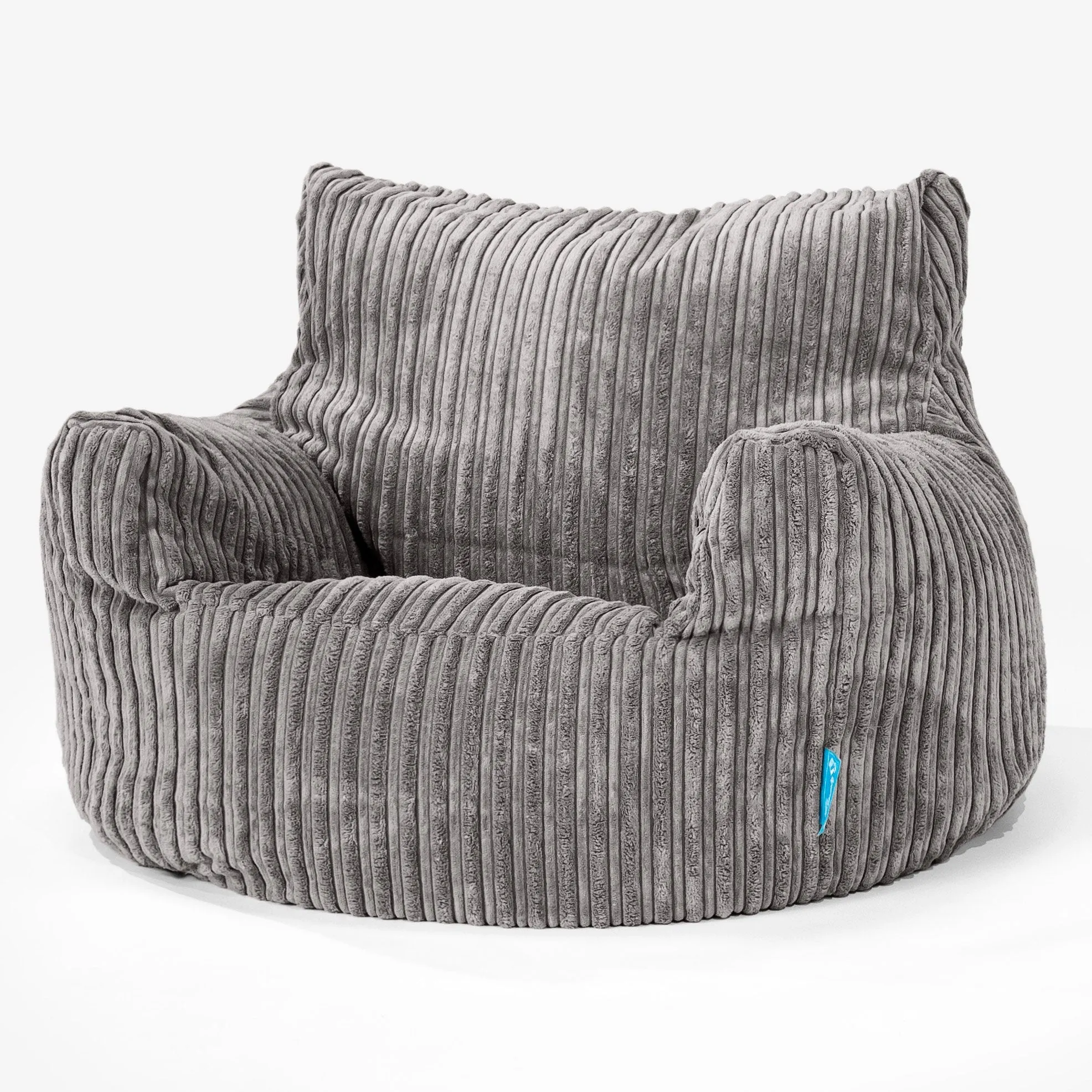 Children's Armchair Bean Bag 3-8 yr - Cord Graphite Grey