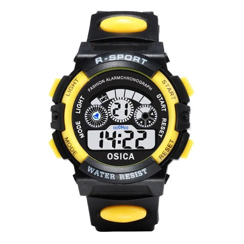 Children's electronic watches color luminous dial life waterproof multi-function luminous alarm clocks watch for boys and girls