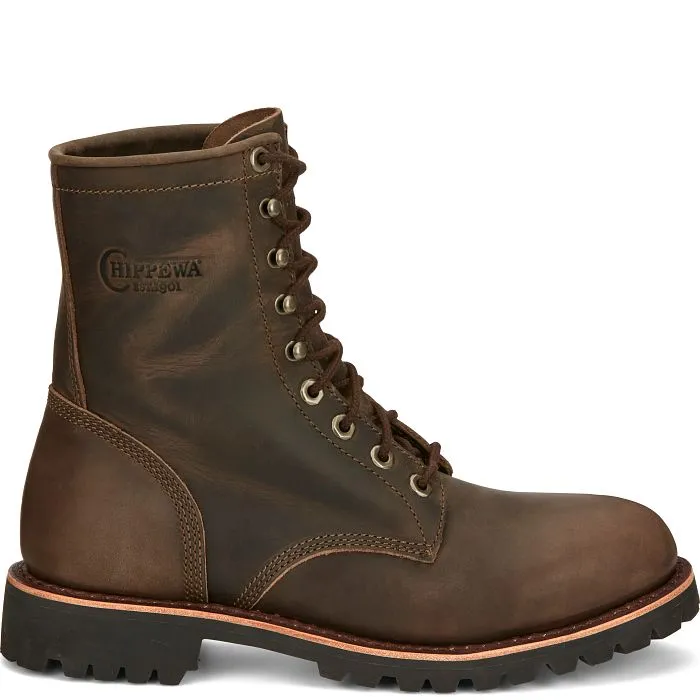 Chippewa Men's Classic 2.0 8" Soft Toe Lace Up Work Boot -Brown- NC2085