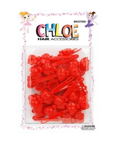 CHLOE BARRETTES RIBBON  24PCS