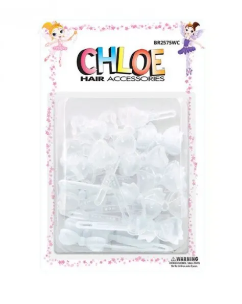 CHLOE BARRETTES RIBBON  24PCS