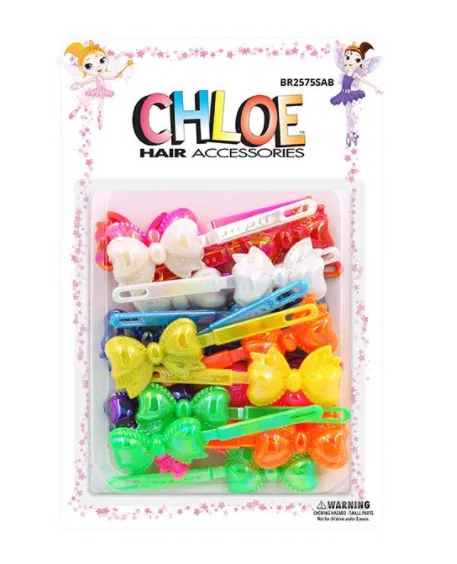 CHLOE BARRETTES RIBBON  24PCS