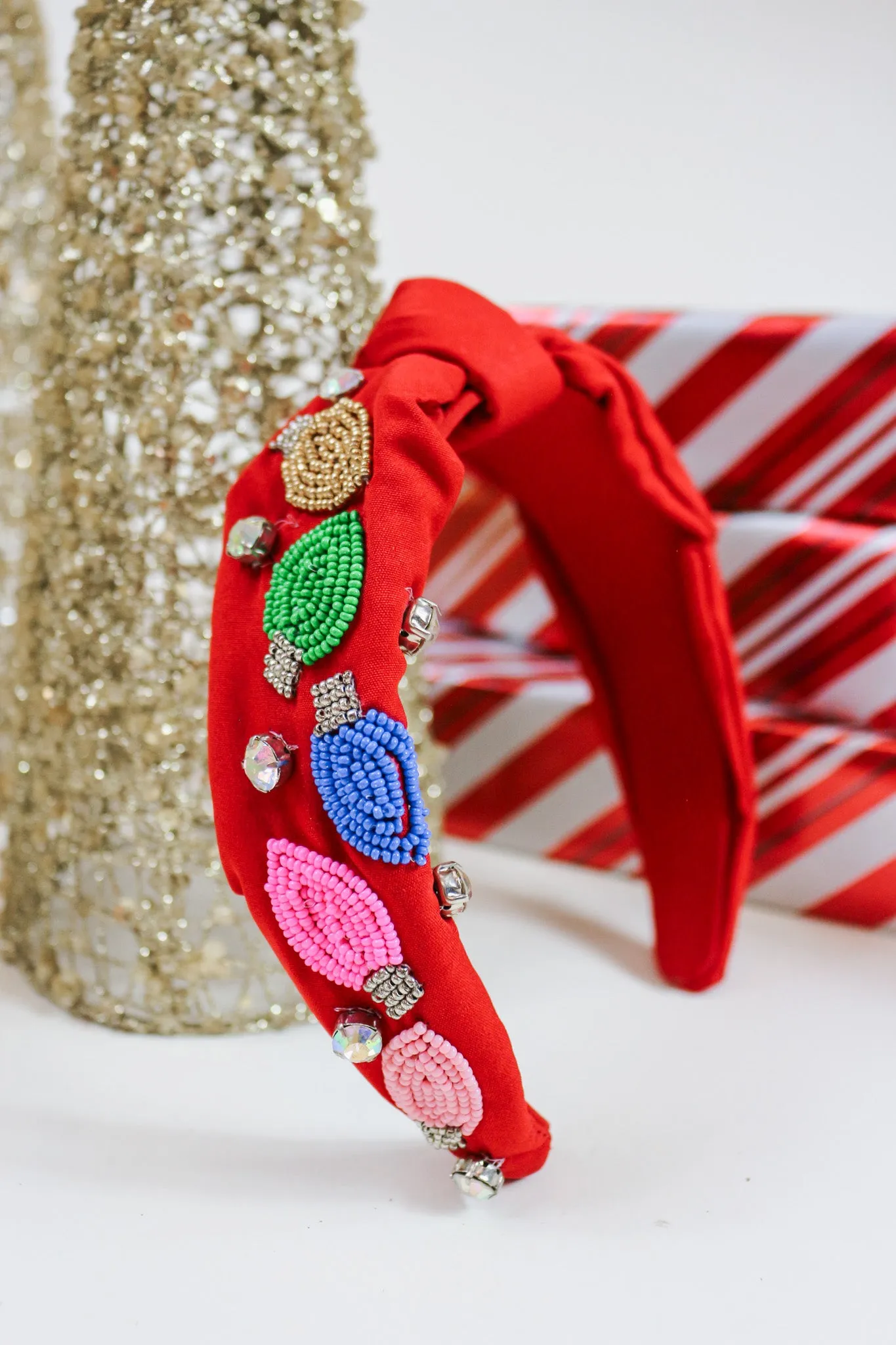 Christmas Holiday Beaded Headbands -3 Colors