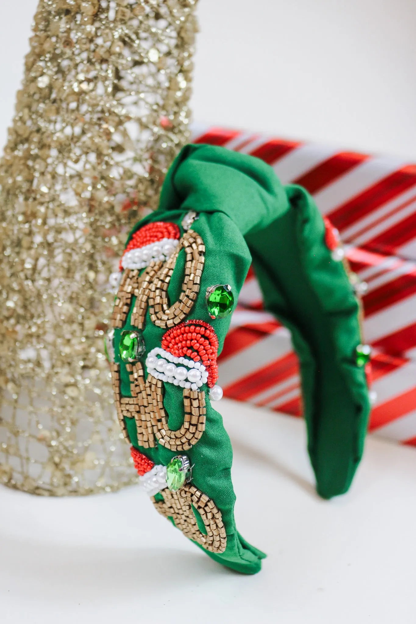 Christmas Holiday Beaded Headbands -3 Colors