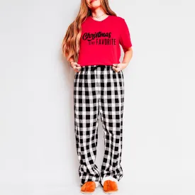 Christmas Is My Favorite | Plaid Pajama Set