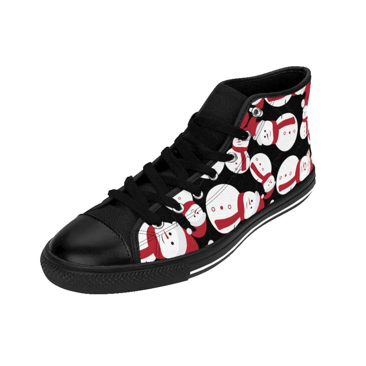 Christmas Men's High Top Sneakers, Red Snowman Men's Tennis Running Shoes Footwear