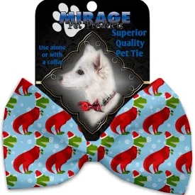 Christmas T-rex Pet Bow Tie Collar Accessory With Velcro