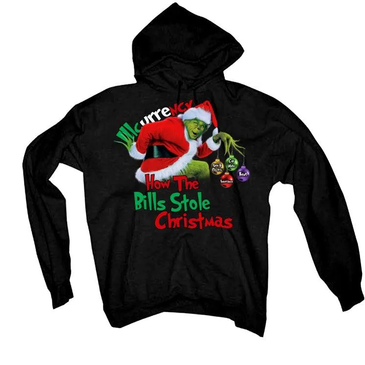 CHRISTMAS UGLY SWEATERS Black T-Shirt (How the bills stole christmas)