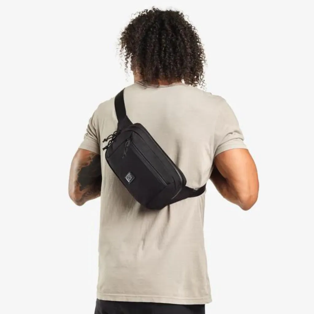 Chrome Ziptop Waistpack/Shoulder Bag Black