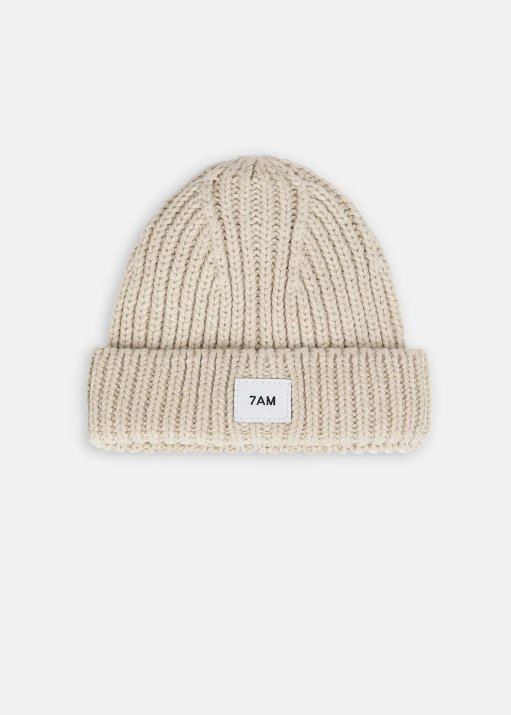 CHUNKY KNIT BEANIE - SAND