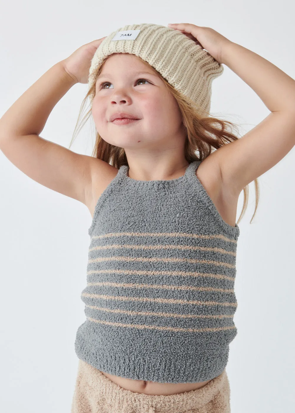 CHUNKY KNIT BEANIE - SAND