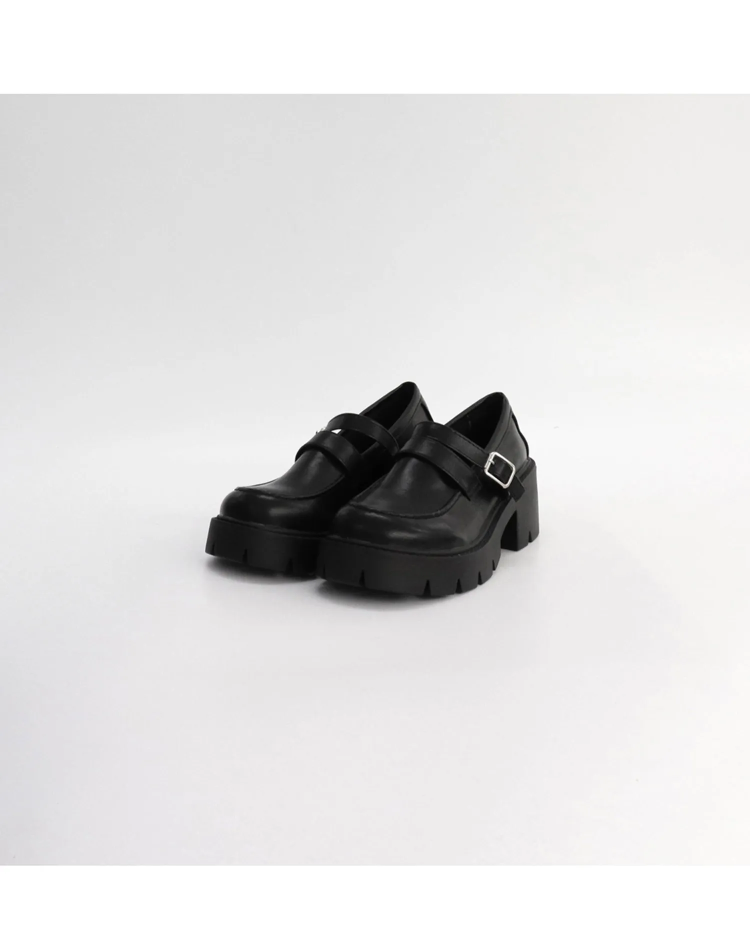 Chunky Platform Buckle Loafers CJ305