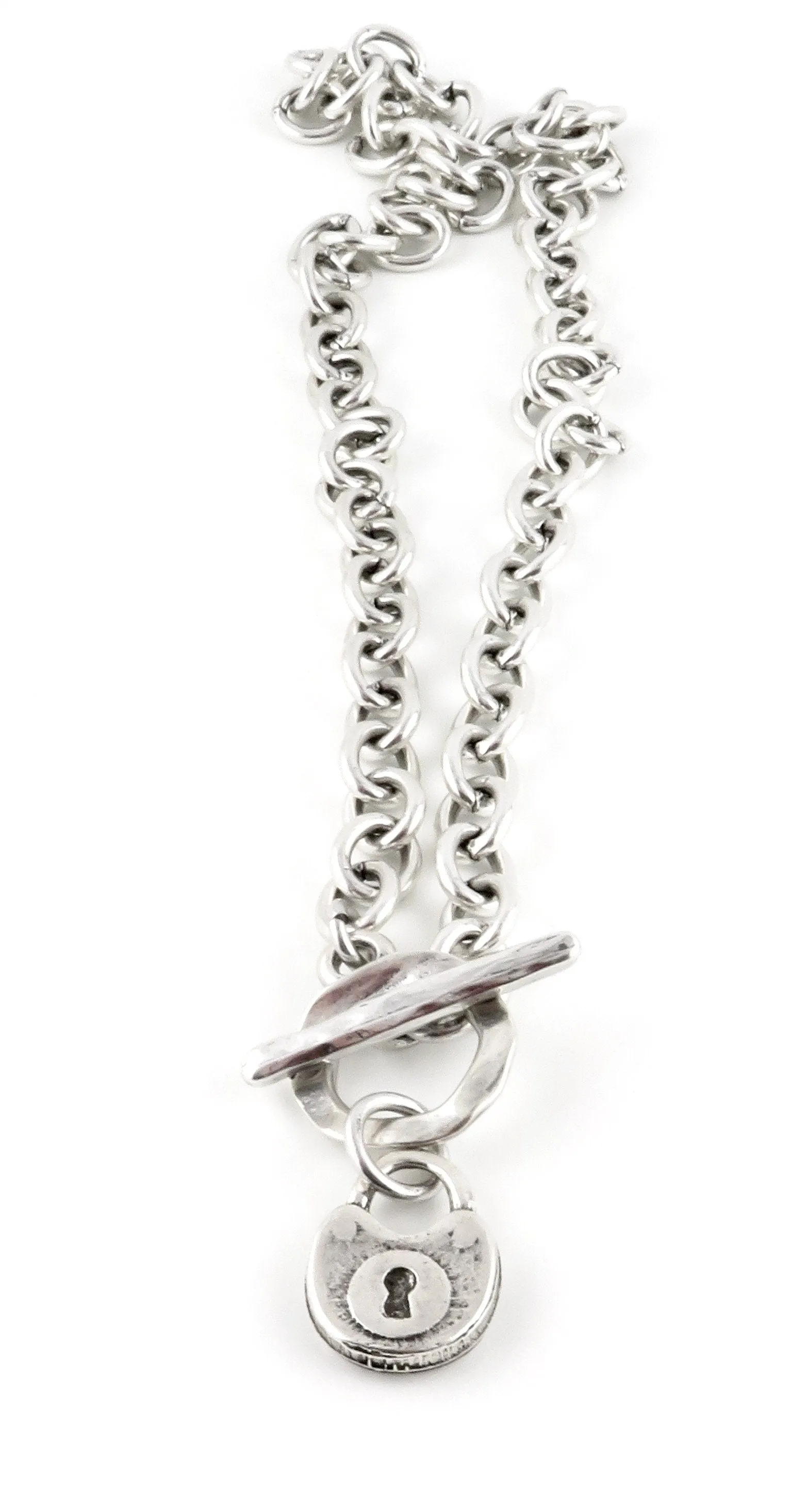 Chunky Silver Padlock Necklace