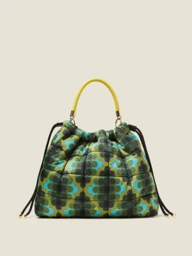 Cirrus drawstring handbag in Cosmos Green