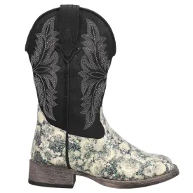 Claire Floral Square Toe Cowboy Boots (Little Kid-Big Kid)