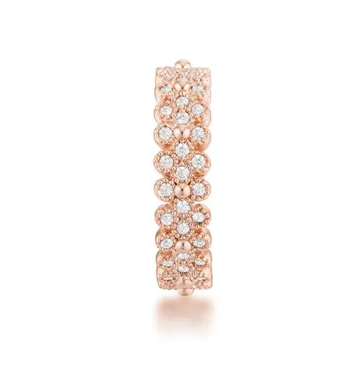 Clara Bohemian CZ Rose Gold Eternity Ring | 1ct