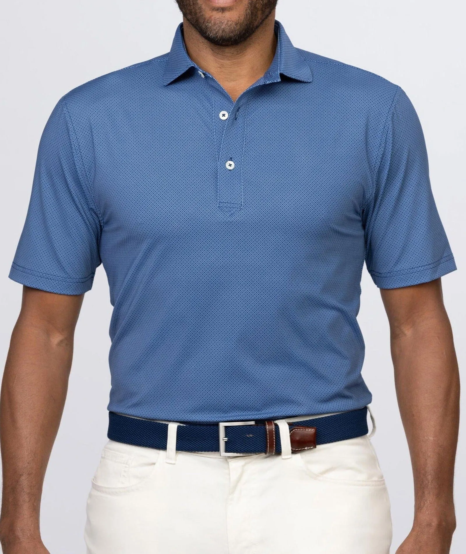 Clarence Mini Diamond Jacquard Performance Polo