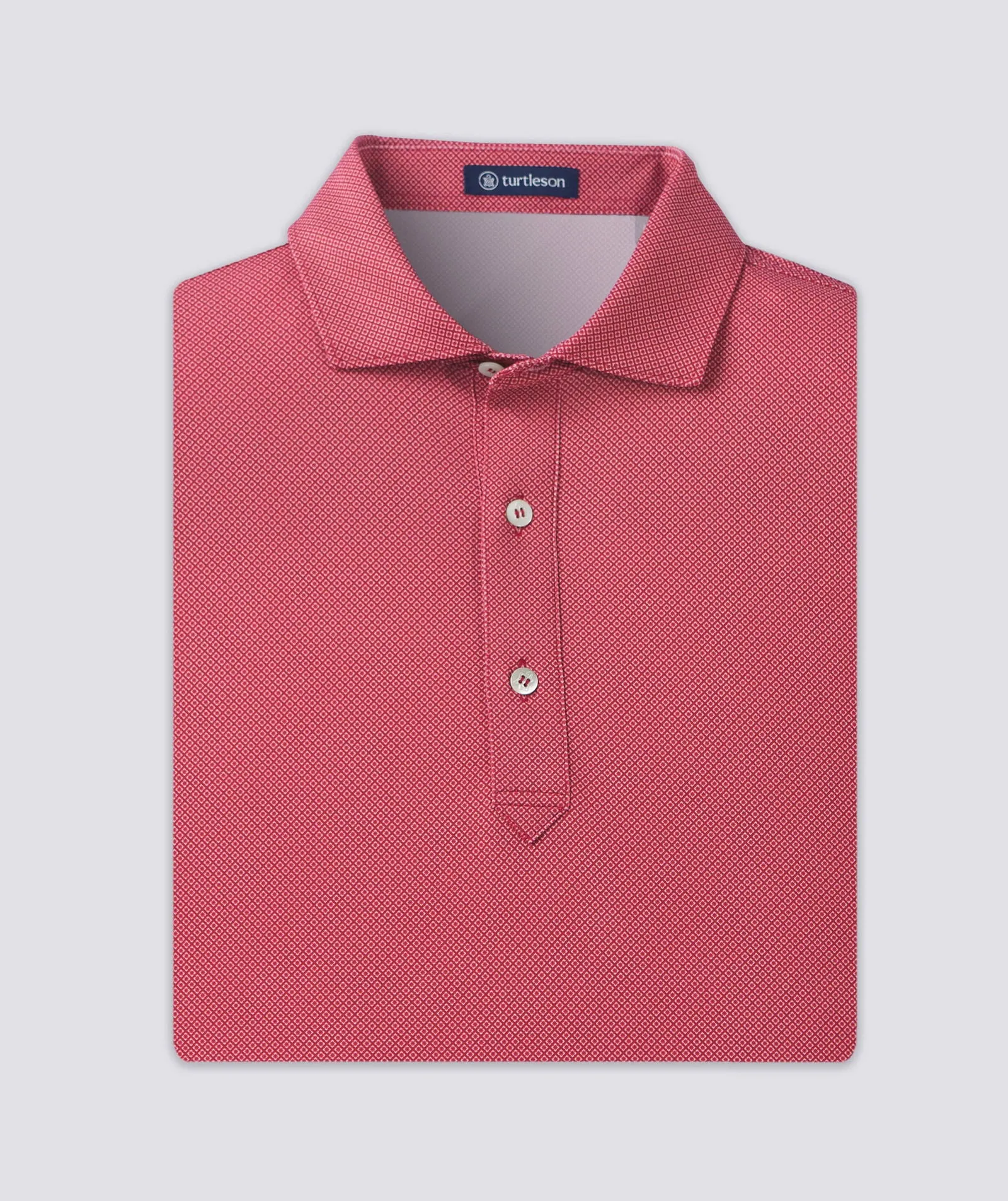 Clarence Mini Diamond Jacquard Performance Polo