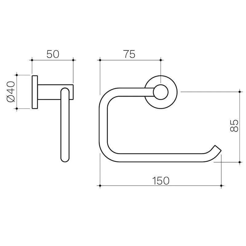 Clark Round Toilet Roll Holder - Chrome