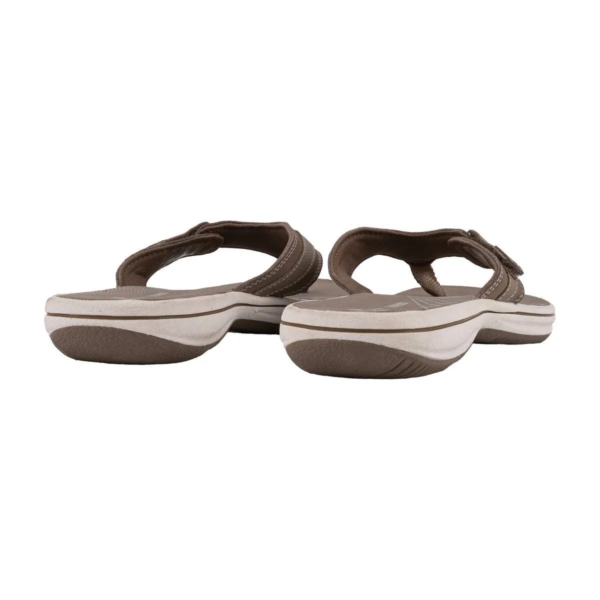 Clarks Brinkley Sea Flip Flops Leather Brown Colour For Women