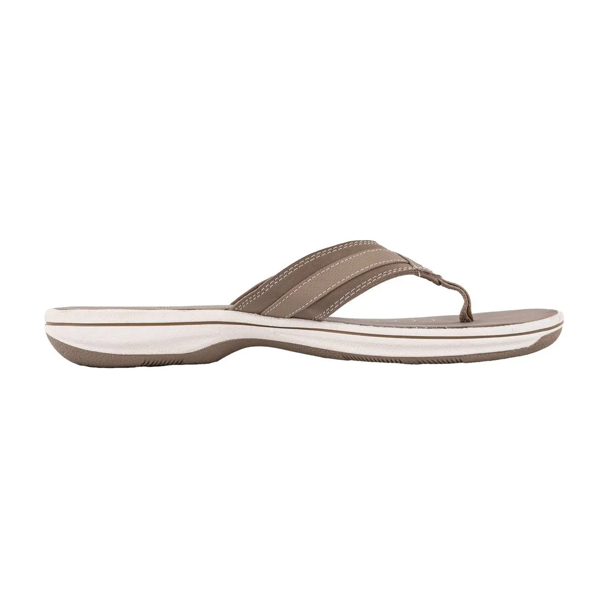 Clarks Brinkley Sea Flip Flops Leather Brown Colour For Women