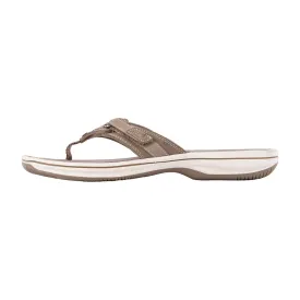 Clarks Brinkley Sea Flip Flops Leather Brown Colour For Women