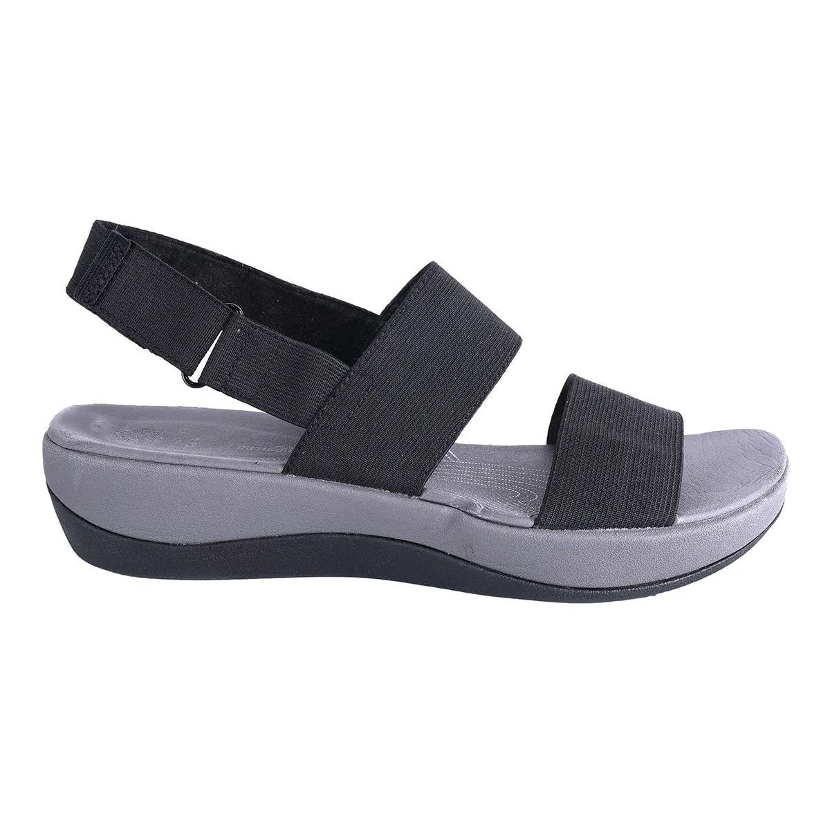 Clarks Cloudsteppers Arla Jacoby Flat Sandals Fabric Black Colour For Women