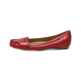 Clarks Loafers Leather Red Colour For Women