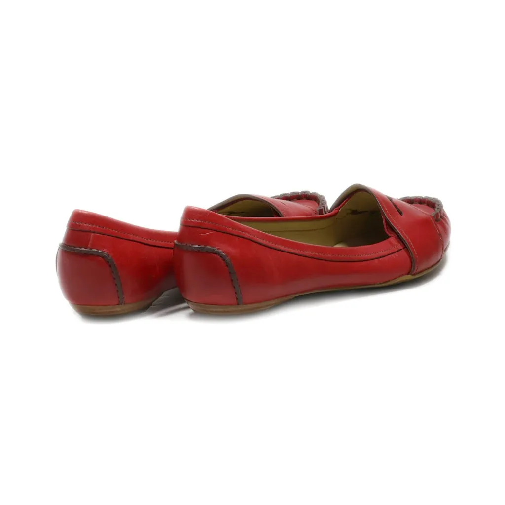 Clarks Loafers Leather Red Colour For Women