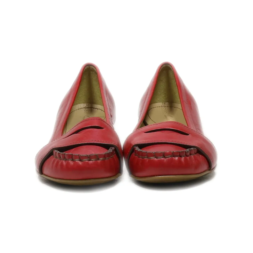 Clarks Loafers Leather Red Colour For Women