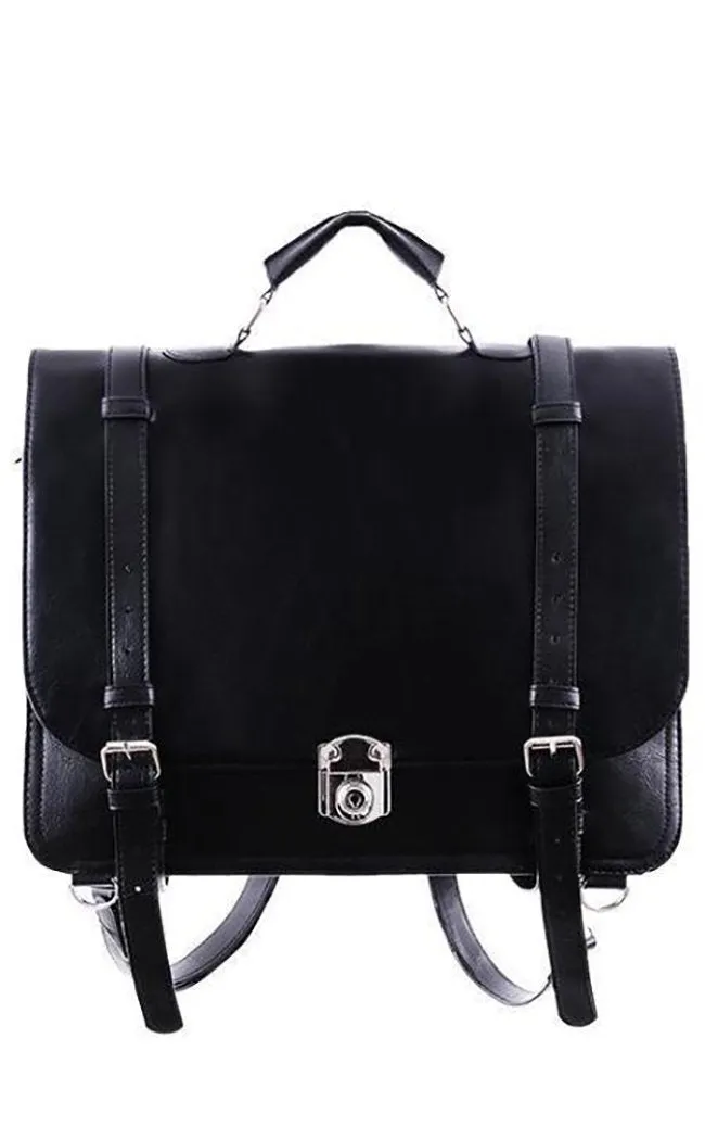 Classic Black Messenger Bag