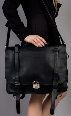 Classic Black Messenger Bag