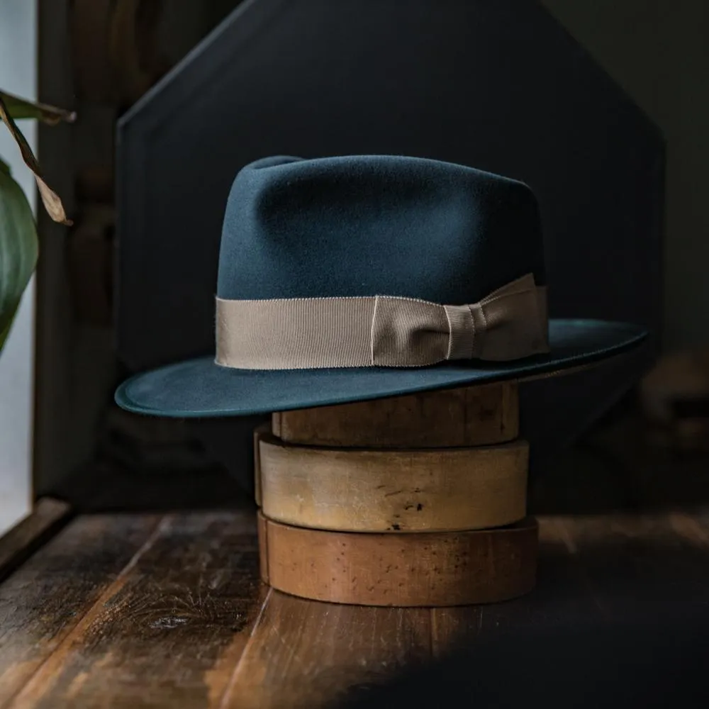 Classic Charm Fedora Fur Felt Hat in Black