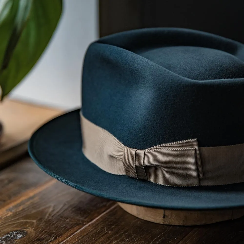 Classic Charm Fedora Fur Felt Hat in Black