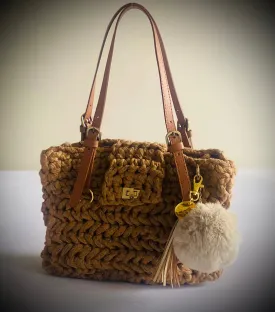 Classic crochet Handbag 1 of 1, Kreations by V Luxury Crochet Handbag