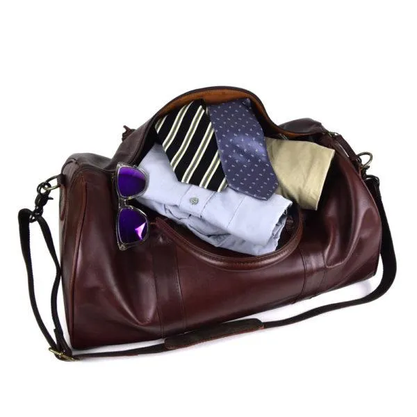 Classic Duffel in Dark Wine Leather 45% off - FINAL SALE NO EXCHANGE