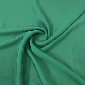 Classic Emerald Green Solid Georgette Fabric