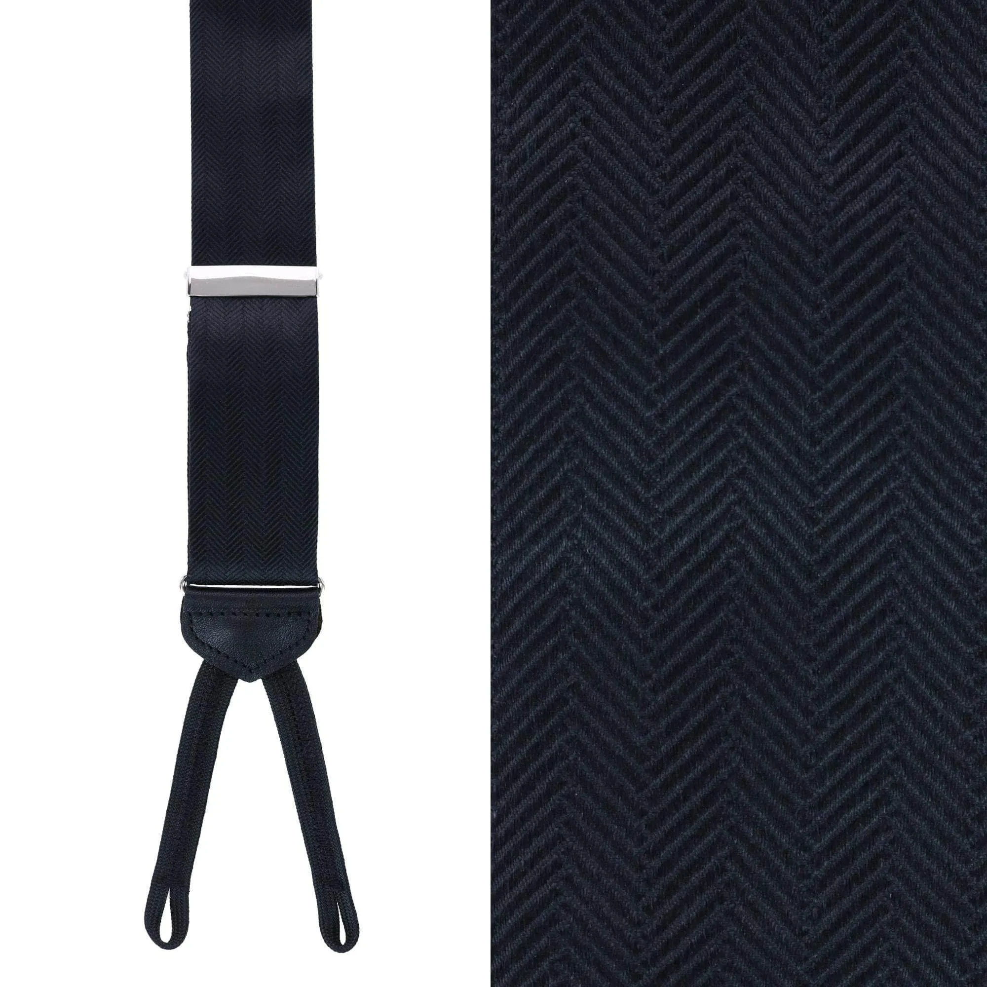 Classic Herringbone Formal End Silk Braces