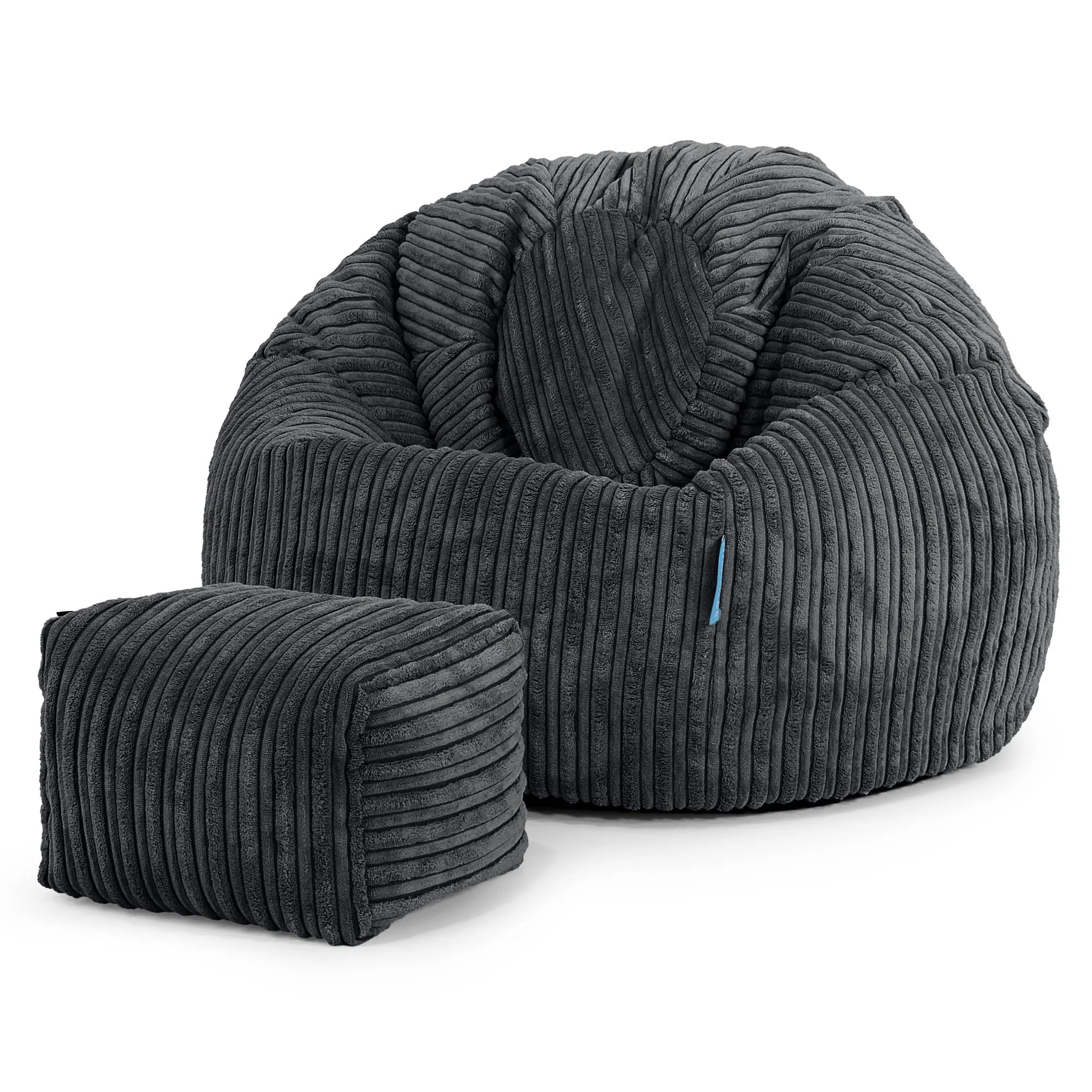 Classic Kids Bean Bag Chair 1-5 yr - Cord Black