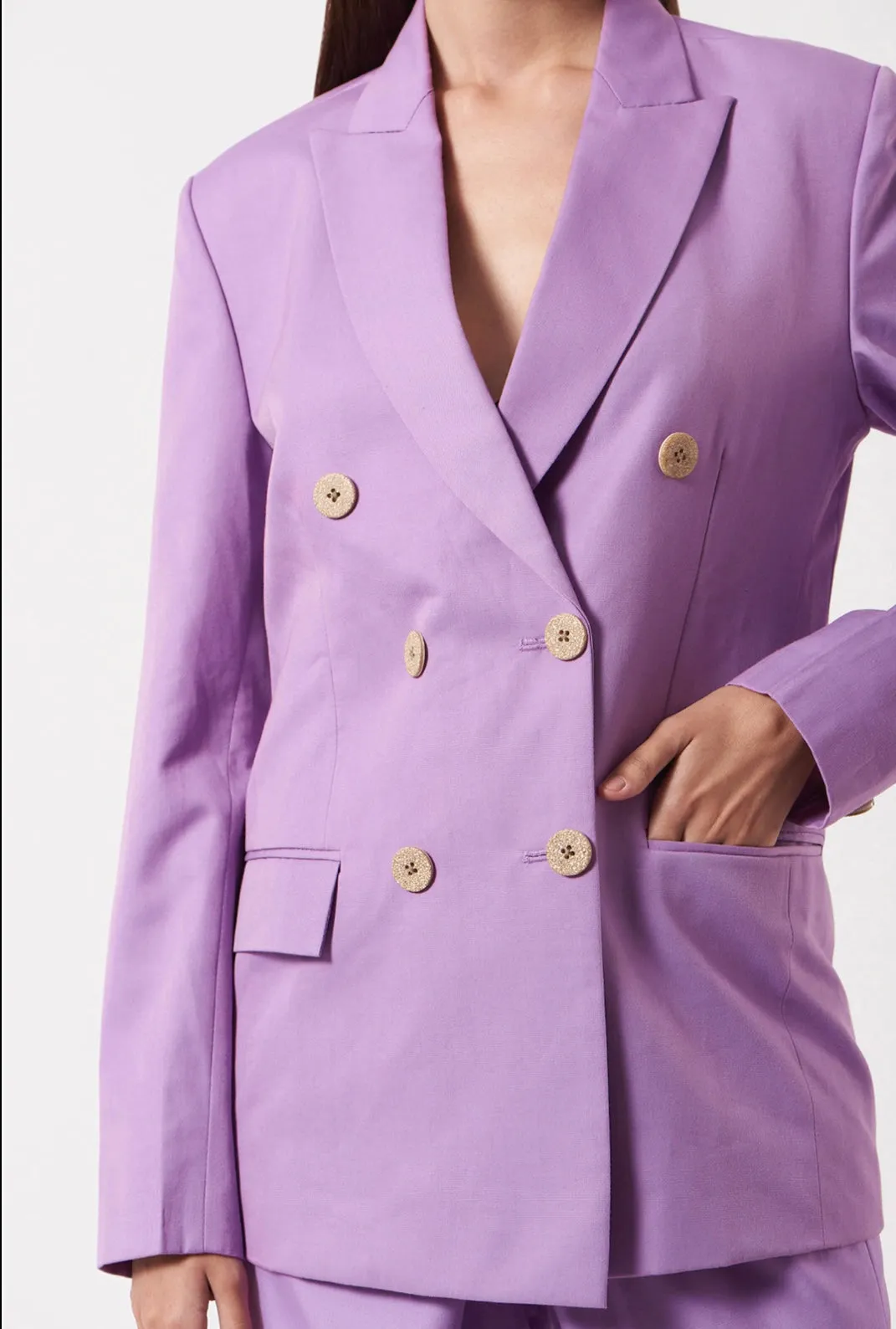 Classic Lilac Office Blazer For Women