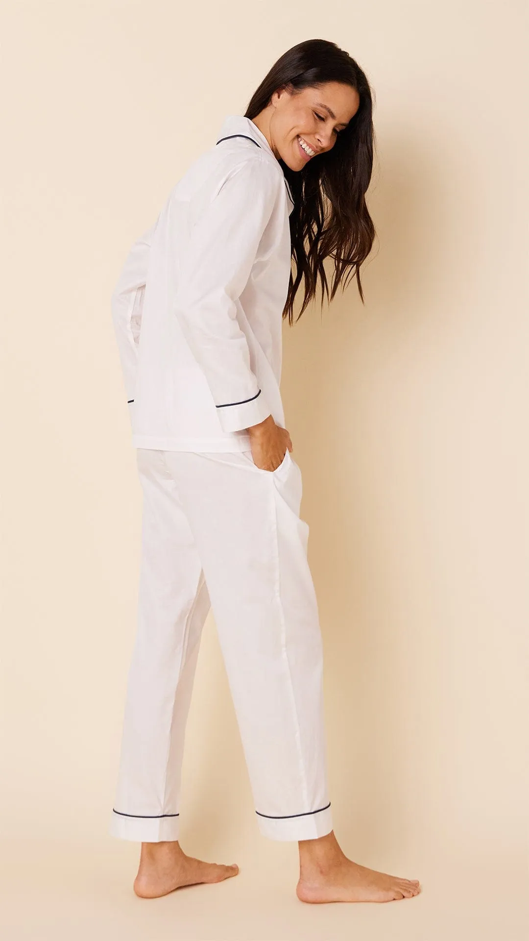 Classic Luxe Pima Pajama - White